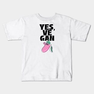 Vegan Gift Minimalist eggplant Poster Kids T-Shirt